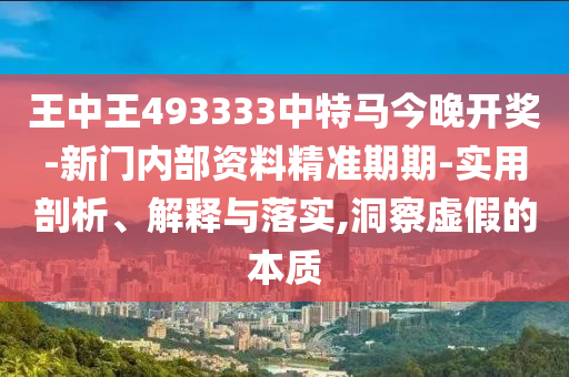 王中王493333中特馬今晚開獎-新門內部資料精準期期-實用剖析、解釋與落實,洞察虛假的本質